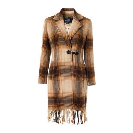 EITIE爱特爱冬季新款时尚复古中长款毛呢大衣6814534 商品图5