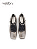 westory2023年秋季新款金属色质感玛丽珍爆款单鞋W23CE73161 商品缩略图1