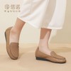 信诺软底乐福鞋女羊皮2023新款秋季一脚蹬中老年妈妈鞋平底豆豆鞋 商品缩略图6