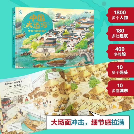 【童趣】中国大运河  黄金河边的遗产+流淌千年的航道（2册） 商品图3