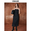 VIMAGE纬漫纪冬季新款显瘦洋气吊带连衣裙V2077605 商品缩略图1