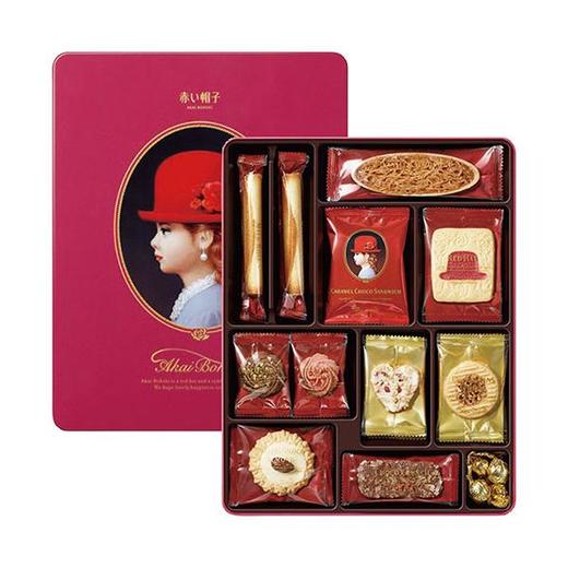 红帽子巧克力什锦饼干紫罗兰色礼盒117g/盒 商品图0