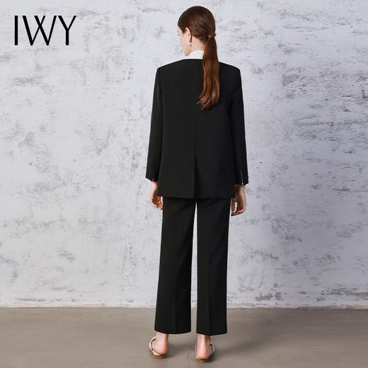 IWY/高端干练黑色职业西装套装女气质商务正装白领经理西服外套C13518+P33518 商品图4