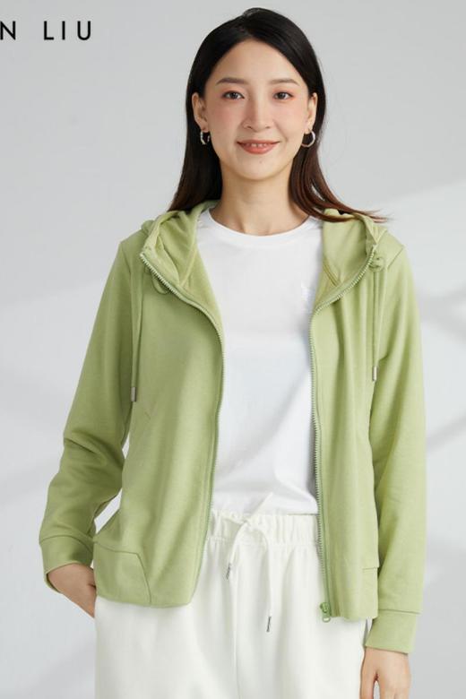 VIVIAN LIU薇薇安刘 R2357306秋女装新款针织毛圈连帽针织外套 商品图5