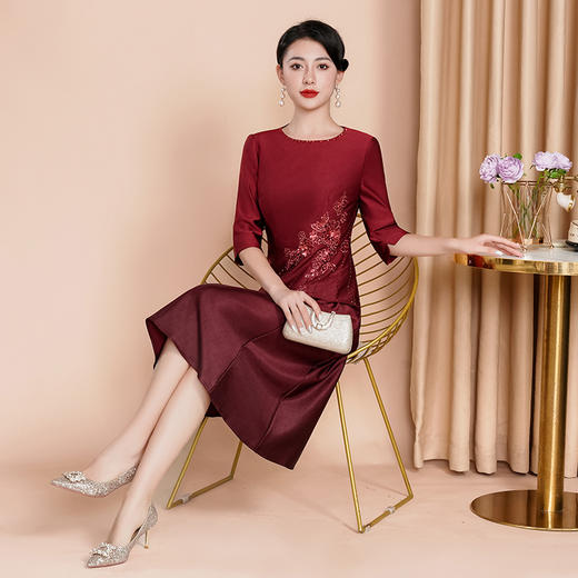 WX-88525年轻气质长款优雅旗袍 商品图3