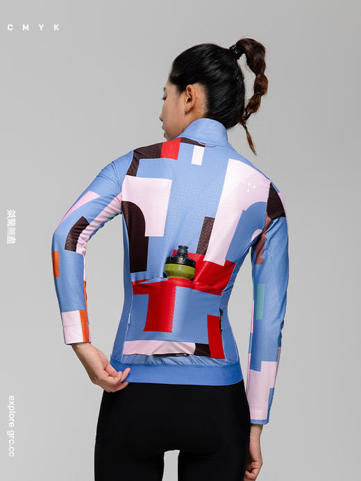 GRC桀骜无尽秋冬款CMYK印花竞技款抓绒保暖长袖公路自行车骑行服 商品图4