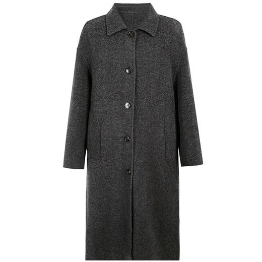 Self Who桑蚕丝羊毛双面呢外套女冬季2023新款高级感宽松呢子大衣 商品图4