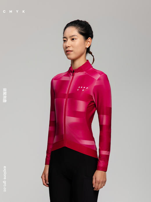 GRC桀骜无尽秋冬新款CMYK印花抓绒保暖长袖公路自行车骑行服夹克 商品图1