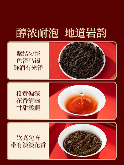岩语 迎宾大红袍 茶叶礼盒装中火武夷岩茶正宗乌龙茶送礼长辈249g 商品图6
