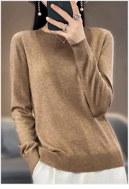 【GZ】无忧购秋冬必备柔软圆领中领基础款包芯纱百搭打底衫26064-23067（截单后3-5天发货) 商品图7