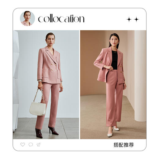 EITIE爱特爱冬季新款保暖翻领洋气显瘦短款毛呢外套6803511 商品图3