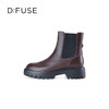 Dfuse迪芙斯冬季新款圆头厚底经典百搭切尔西短靴DF34116207 商品缩略图1