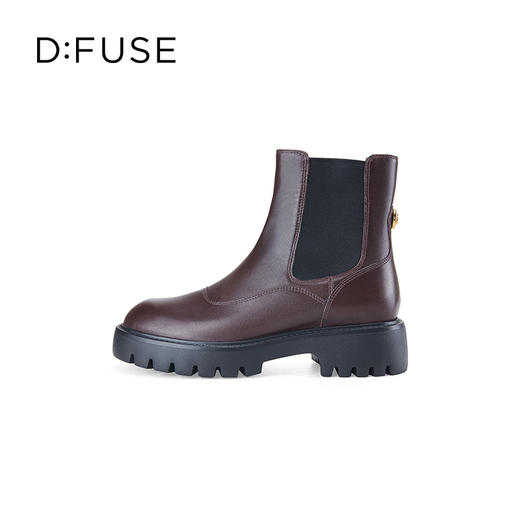 Dfuse迪芙斯冬季新款圆头厚底经典百搭切尔西短靴DF34116207 商品图1