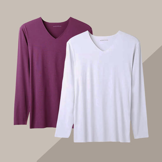 【无痕雅卡丝】SCHIESSER德国舒雅高端铂雅系列天然超细莫代尔随形裁保暖单件210g 95/22074Q 95/22075Y/5226Y 商品图0