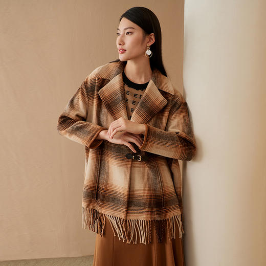 EITIE爱特爱冬季新款时尚复古毛呢大衣6814510 商品图2