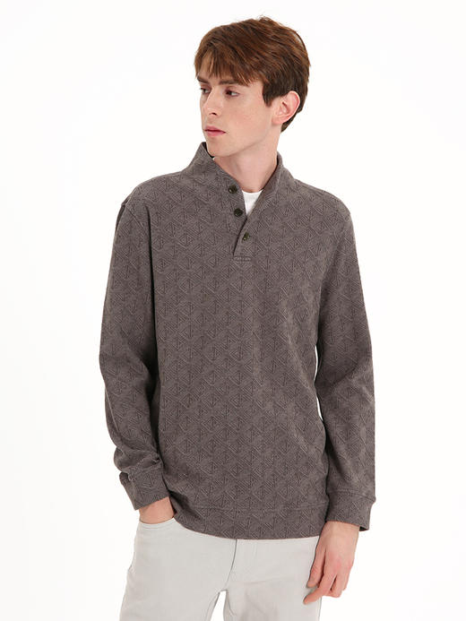 callisto森叶绿羊毛混纺长袖T恤
 FSTSL026C GR 商品图0