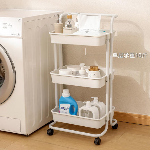 小推车置物架家用落地零食推车卫生间卧室客厅可移动收纳架懒角落同款 商品图2