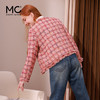 mc2小香风粉色格子外套女2023秋冬新款流水边时尚设计法式名媛风 商品缩略图3