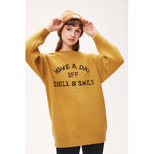 【商场同款】诗凡黎冬学院风字母图案针织衫SEA131061 商品图3