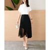 【现货款】鱼尾网纱半身裙女2023夏新款高腰显瘦不规则设计感小众a字裙 商品缩略图0