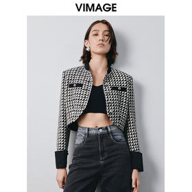 VIMAGE纬漫纪冬季新款气质高级感显瘦短外套V2003619