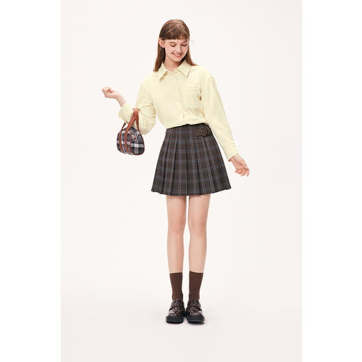 【严选】诗凡黎冬基础微宽松贴袋精致绣花衬衫SEA120741 商品图2