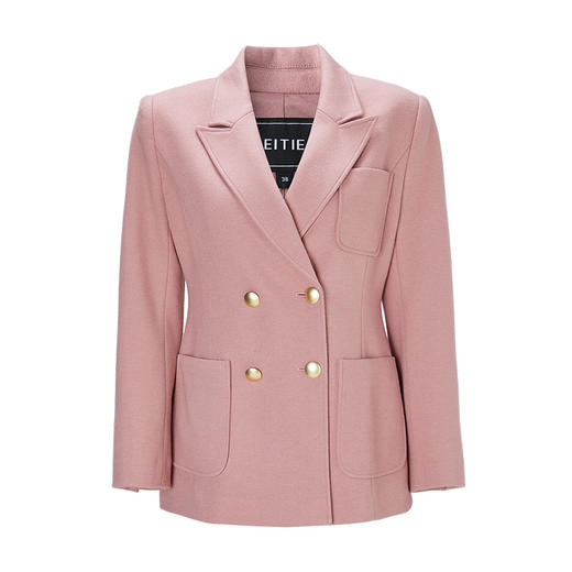 EITIE爱特爱冬季新款保暖翻领洋气显瘦短款毛呢外套6803511 商品图5