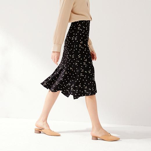 【现货款】高腰鱼尾裙2023春夏新款A字裙中长款波点显瘦雪纺半身裙女 商品图2
