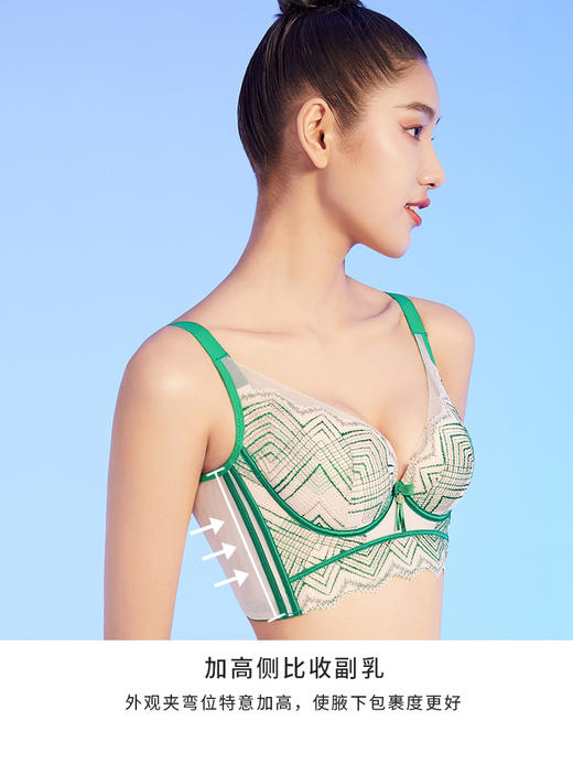 丰胸聚拢，侧收副乳，小胸显大静绻精油杯调整型文胸 商品图4