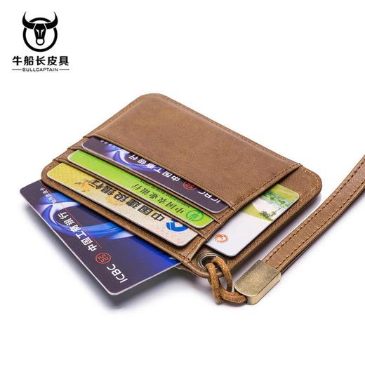 牛船长皮具头层牛皮男士多卡位真皮卡包名片夹商务银行信用卡套 商品图2