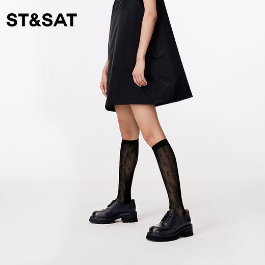 星期六复古高跟厚底牛津鞋SS33112133 商品图3