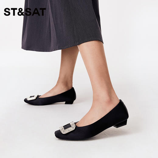 星期六气质方扣牛皮单鞋SS33111178 商品图7