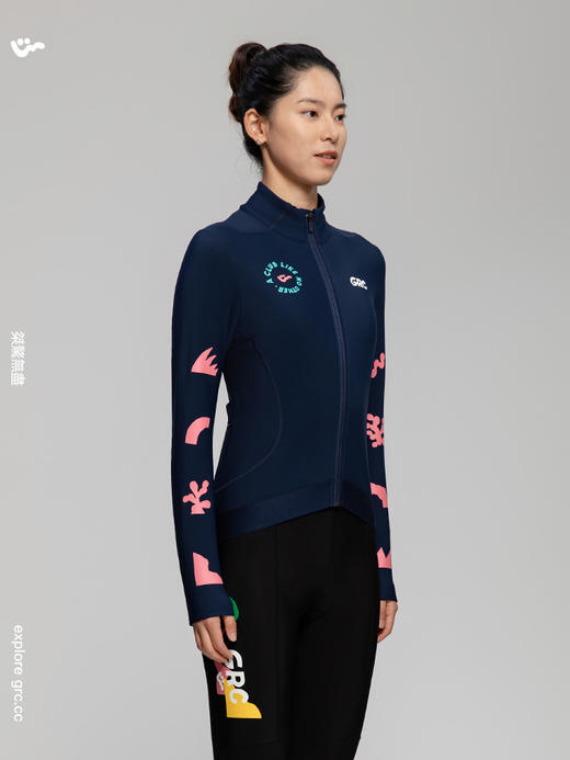 GRC桀骜无尽秋冬新款Will Bryant联名抓绒保暖公路自行车骑行服女 商品图4
