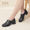 信诺真皮舒适中年妈妈鞋子2023秋季新款洋气软底女鞋中跟深口单鞋23Q2610-15 商品缩略图0