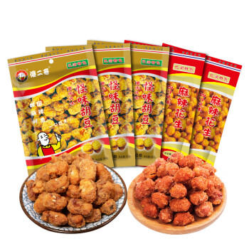 傻二哥 重庆怪味胡豆3包四川麻辣花生2包组合装526g 怀旧特色零食小吃 商品图5