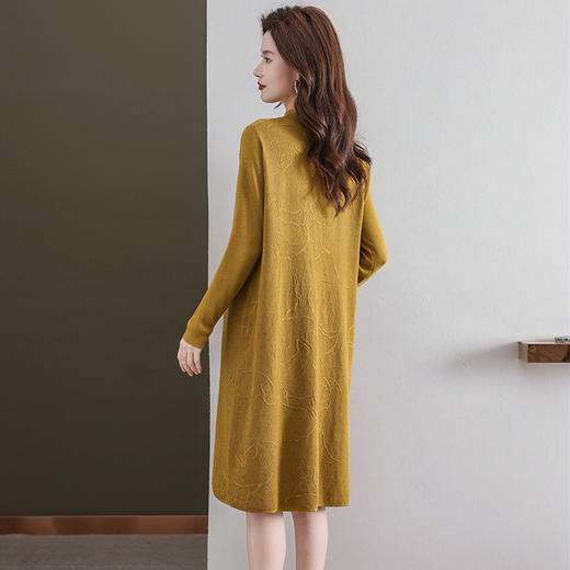 中年妈妈连衣裙，新款女早秋洋气减龄毛衣裙秋季长袖针织打底衫CC-33-62365 商品图3