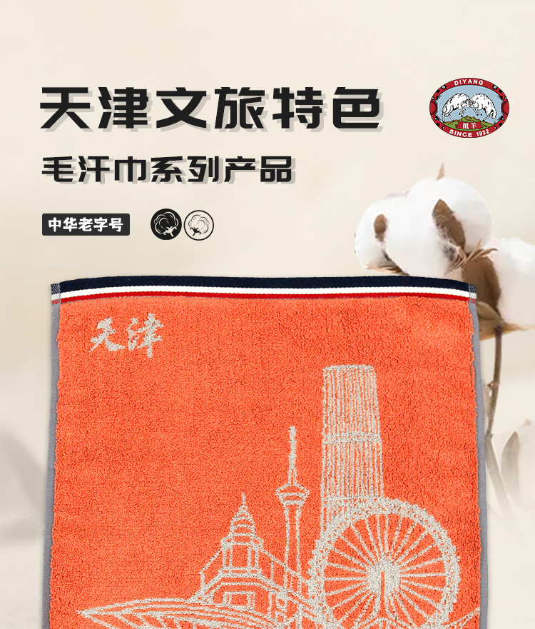 抵羊 天津地标方巾