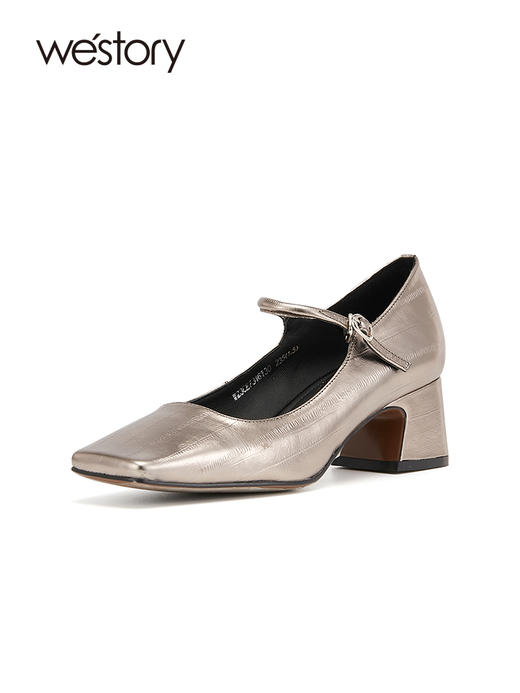 westory2023年秋季新款金属色质感玛丽珍爆款单鞋W23CE73161 商品图0