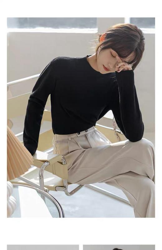 【GZ】无忧购秋冬必备柔软圆领中领基础款包芯纱百搭打底衫26064-23067（截单后3-5天发货) 商品图9