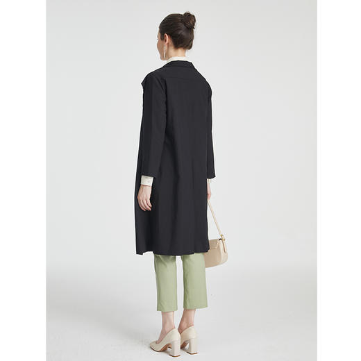 司歌轻薄中长风衣通勤廓形宽松R881359 商品图5