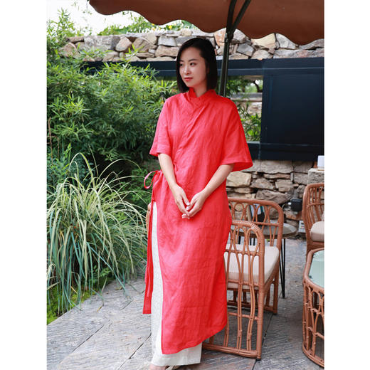 【线上专属】开叉连衣裙（23807505-丹罽） 商品图2