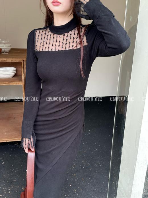 【门店同款】秋季浪漫主义-拼纱褶皱连衣裙 154576336 商品图5