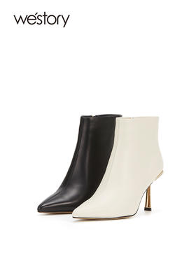 westory2023秋季新品欧美ins细跟时装靴气质优雅短靴S23DS83321