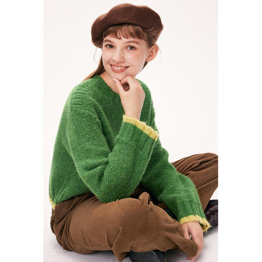 【严选】诗凡黎冬复古宽松阔腿锥形裤SEA150421 商品图4