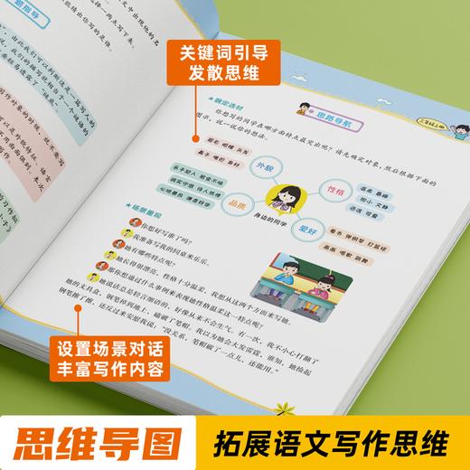 【书行】小学生思维导图同步作文三年级上册下册四五六年级小学生人教版语文写作素材范文大全写作技巧作文阅读理解专项训练 商品图4