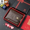 牛船长头层牛皮拉链钱包横款真皮驾驶证多卡位加厚相册防盗刷钱夹 商品缩略图0