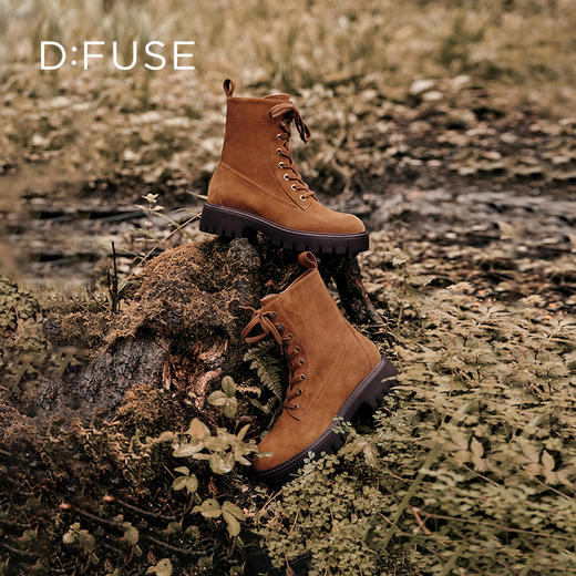 Dfuse迪芙斯冬季新款圆头简约厚底户外马丁靴短靴DF34116208 商品图10