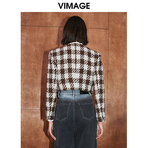 VIMAGE纬漫纪冬季新款个性百搭洋气短款显瘦外套女V2003621 商品图4