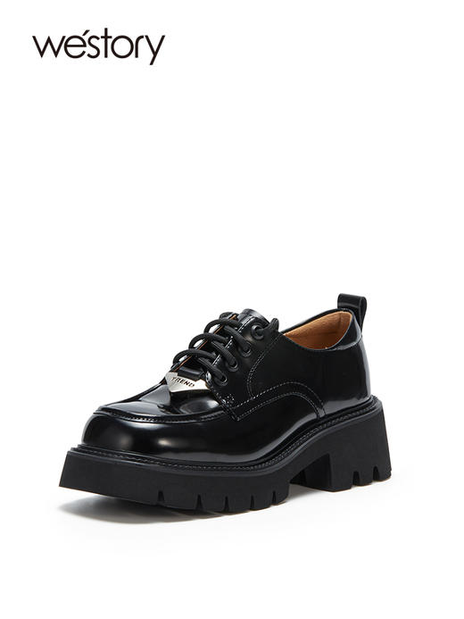 westory2023秋季新款厚底超轻百搭系带单鞋乐福鞋S23CM74041 商品图3