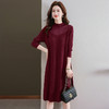 中年妈妈连衣裙，新款女早秋洋气减龄毛衣裙秋季长袖针织打底衫CC-33-62365 商品缩略图0